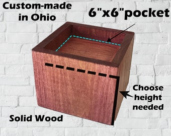 6" x 6" Solid wood furniture/bed riser  (sold individually, not as a set)