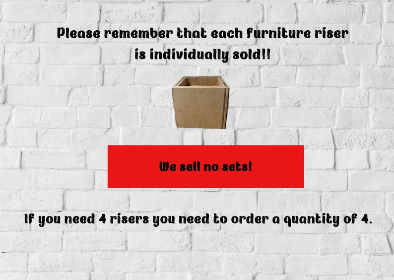 4 x 4 Furniture/bed Riser with Pocket sold | Etsy