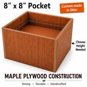 8" Maple Plywood Furniture Risers, Heavy Duty Bed Risers, Custom Wood Risers for Chair, Couch or Table