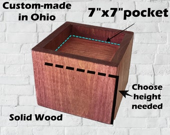 7" x 7" Furniture/Bed Riser with Pocket  (sold individually, not as a set)
