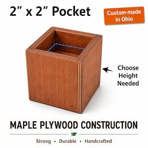 2" Maple Plywood Furniture Risers, Heavy Duty Bed Risers, Custom Wood Risers for Chair, Couch or Table