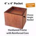 4" Hardwood Maple Furniture Risers, Heavy Duty Bed Risers,  Chair & Couch Risers, Custom Height Options, Made in USA