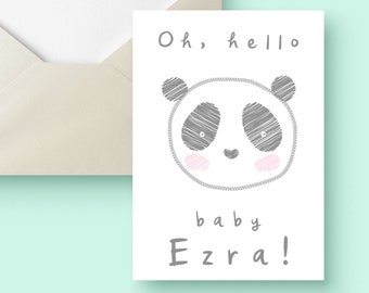 Personalised New Baby Card | New Baby | Newborn Card | Greetings Cards | Baby Girl | Baby Boy | Cute Baby Card