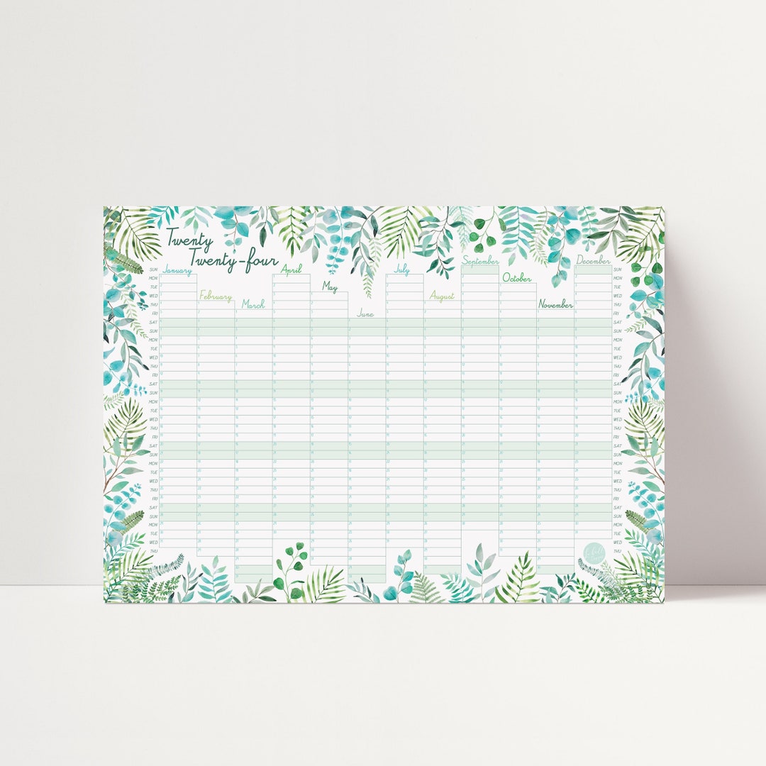 2025 Botanical Wall Calendar Yearly Planner 2025 Calendar Etsy UK