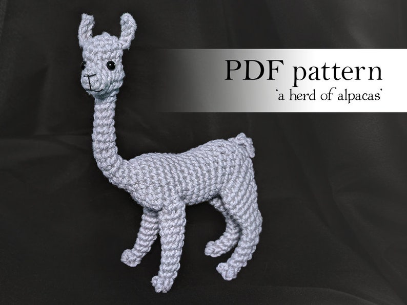 A Herd of Alpacas PDF crochet pattern image 1