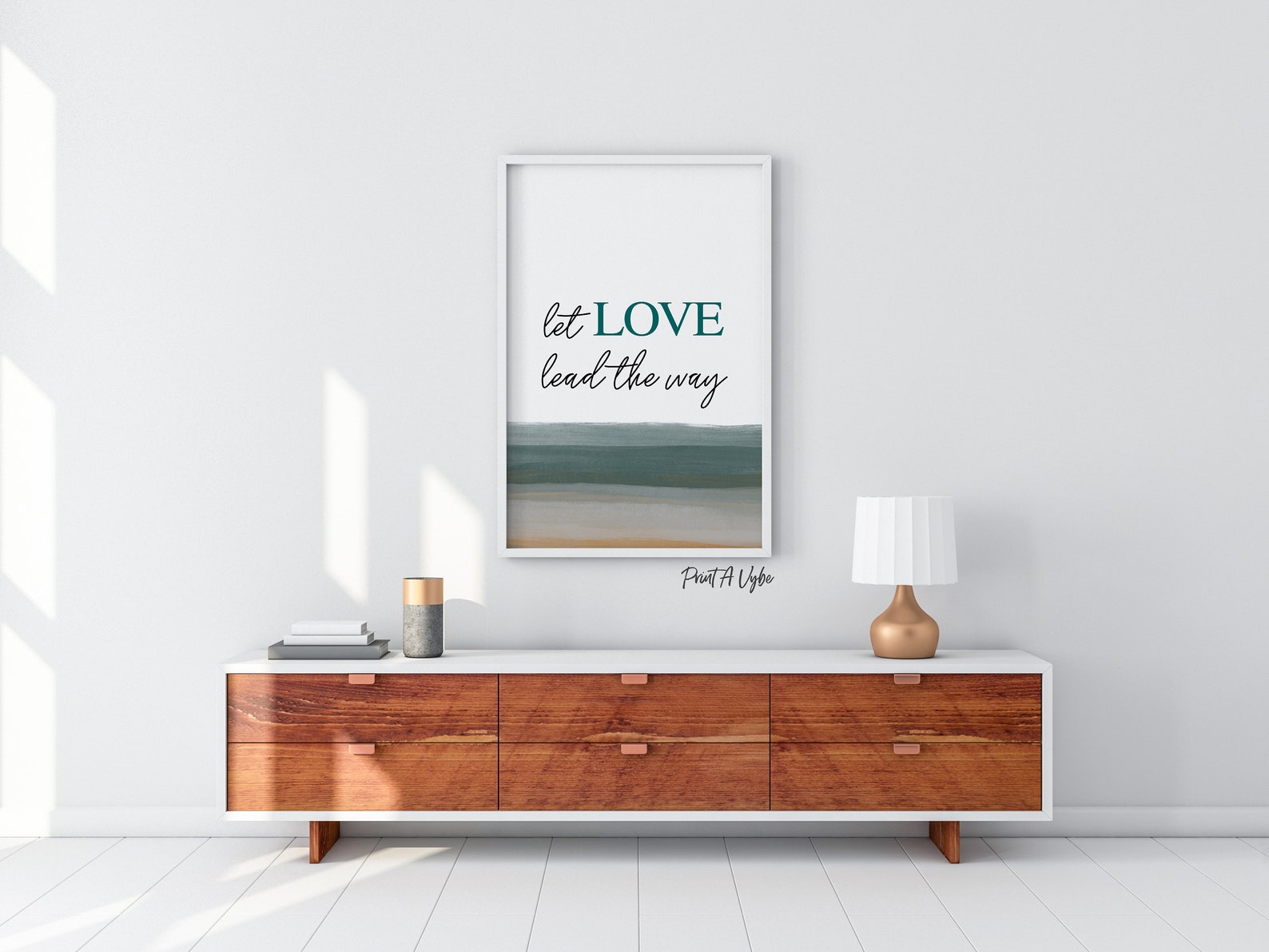 Let Love Lead the Way Quote Romantic Quote Watercolor Wall Etsy