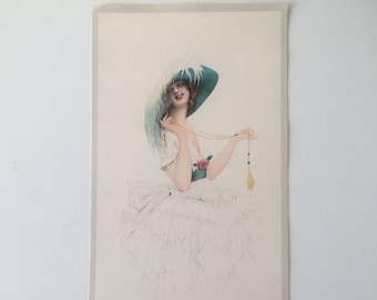 Lovely print: Gaspar Camps, lady with hat
