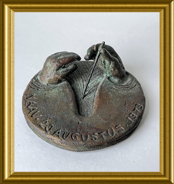 Old Bronze Plaque – NAAV, 1973 – Acupuncture Theme