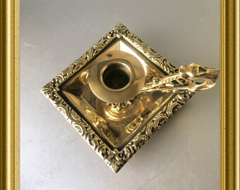 アンティークブロンズ製燭台、キャンドルホルダー、ドラゴン柄 - Etsy 日本