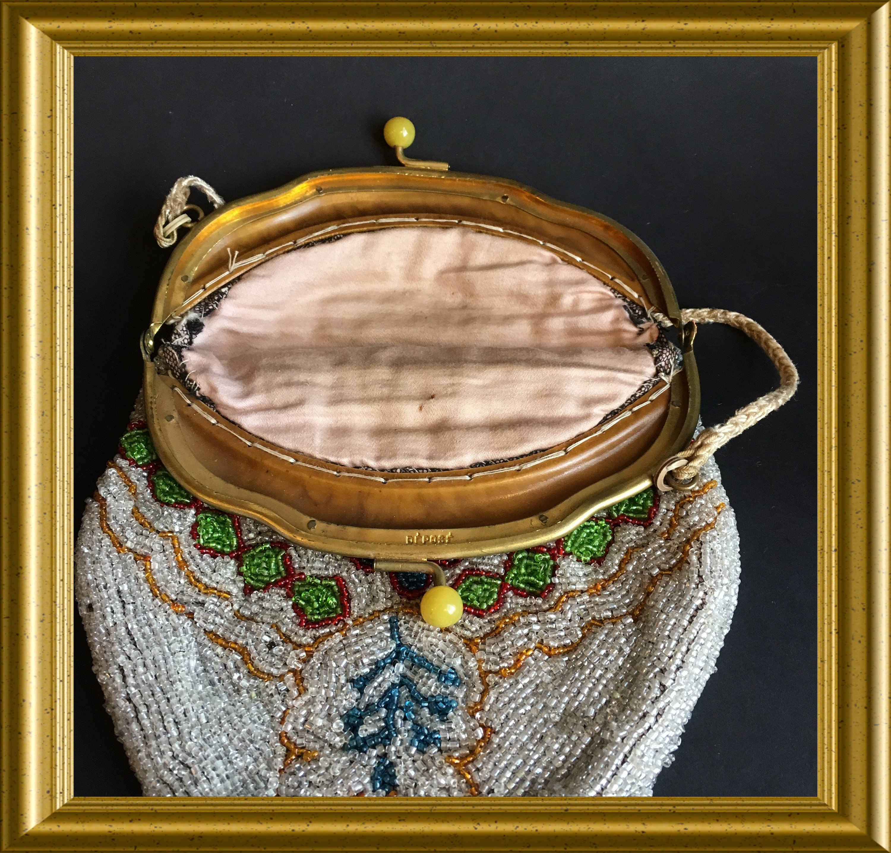 Antique beaded purse / handbag / evening bag