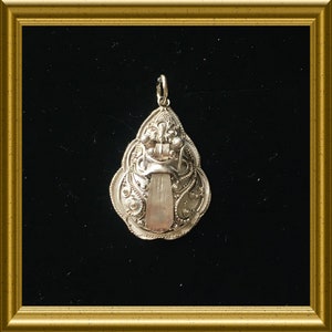 Vintage silver pendant: Rangda, demon queen