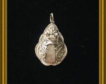 Vintage silver pendant: Rangda, demon queen
