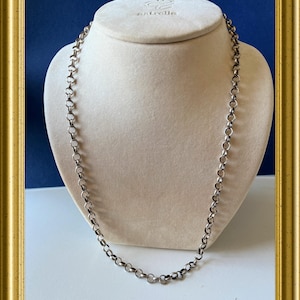 Vintage sterling silver necklace, jasseron