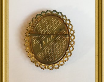Broche Ancienne En Or De Tolède Avec Camée En Celluloïd - Modèle D3, Couleurs Blanc, Noir, Vert, Occasion