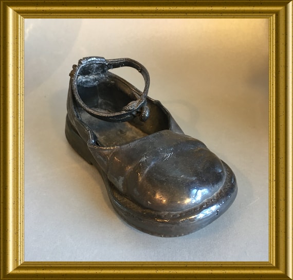 Vintage silver plated children's shoe