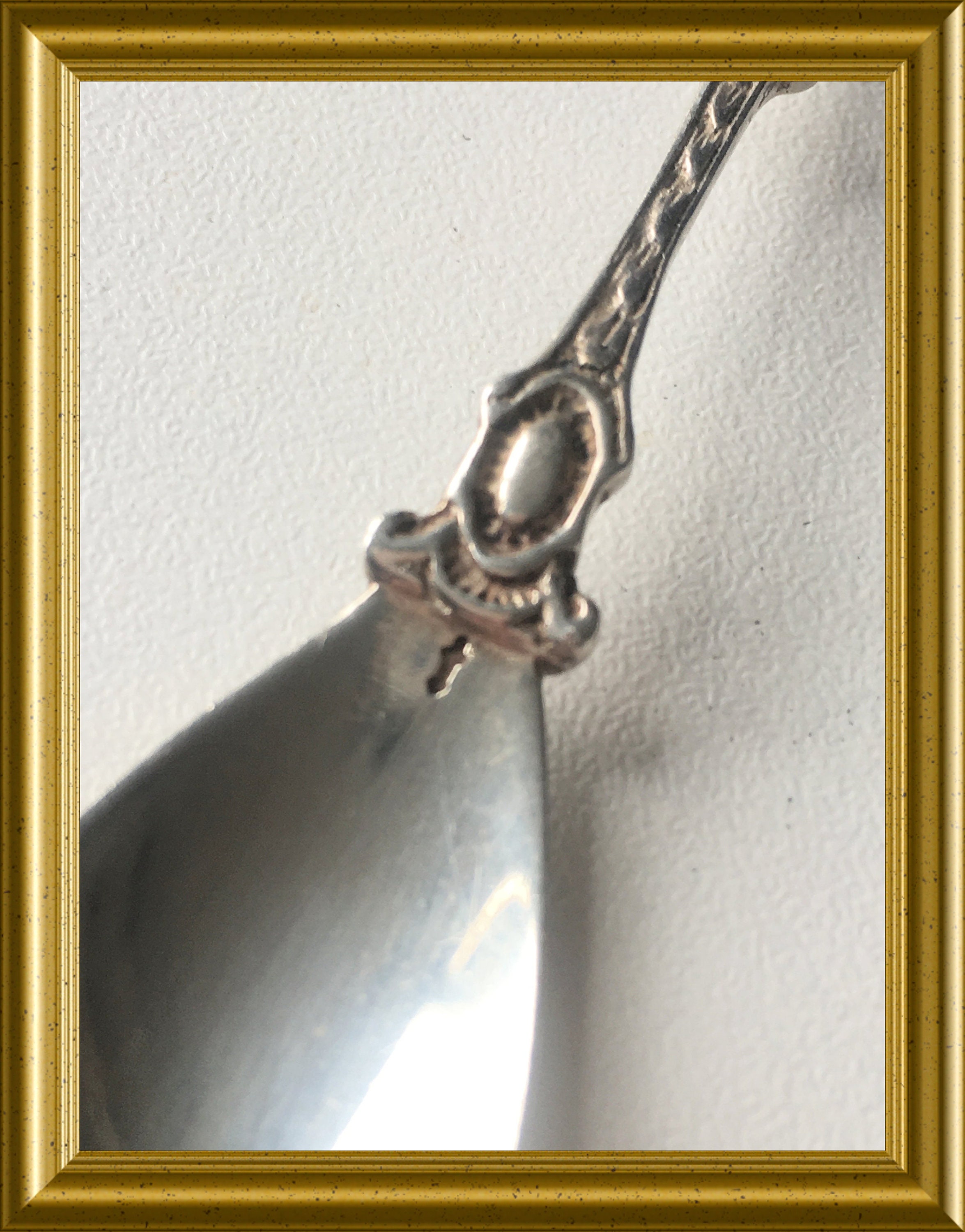 Vintage Dutch silver spoon windmill with spinning blades