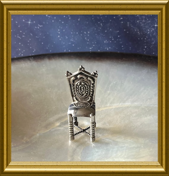 Silver miniature chair