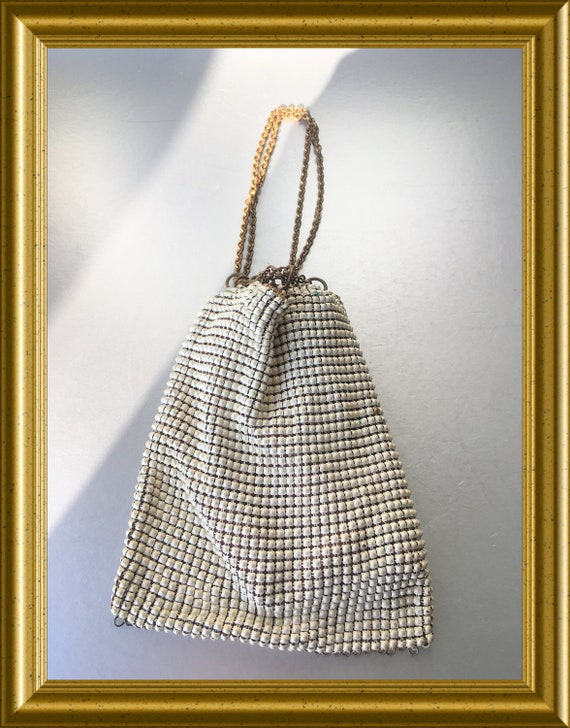 Antique small mesh purse, clutch, handbag: Whiting & Davis, USA.