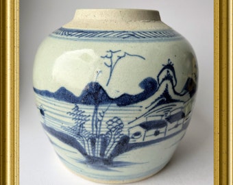 Antico barattolo di zenzero in porcellana cinese