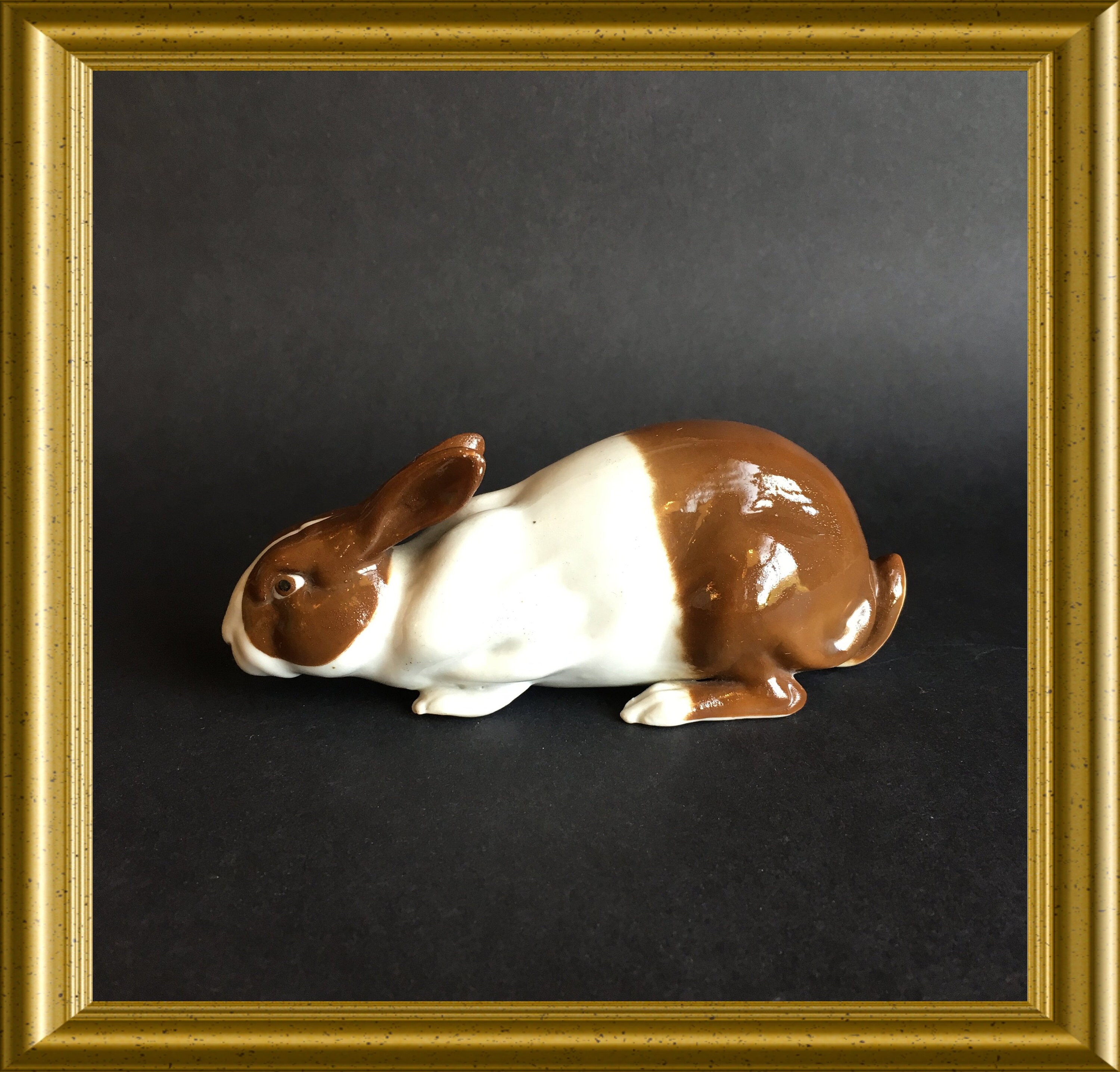 Vintage porcelain figurine rabbit, Hollander/ Brabander