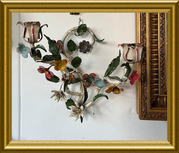 Antique metal flower wall decoration