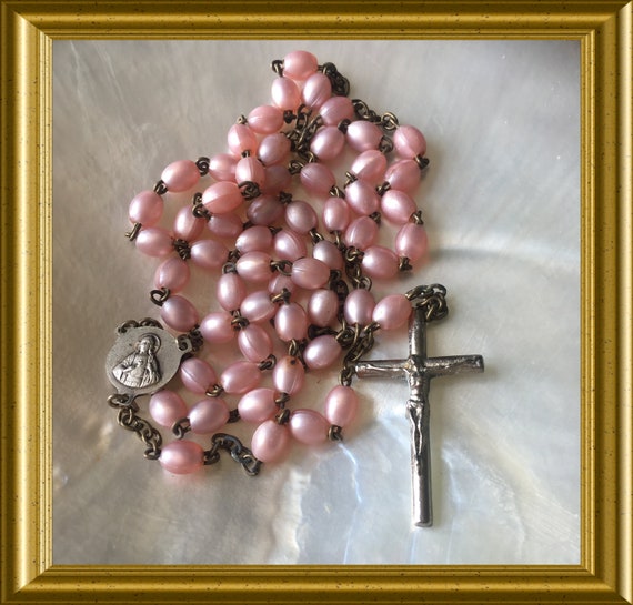 Vintage pink rosary