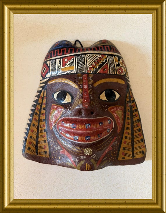 Vintage wall mask, head: Peru, Inca