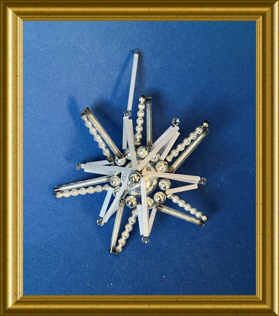 Vintage Gablonz glass Christmas ornament (nr. 11): star