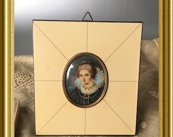 2 PETITS CADRES anciens en métal doré - époque Louis XVI EUR