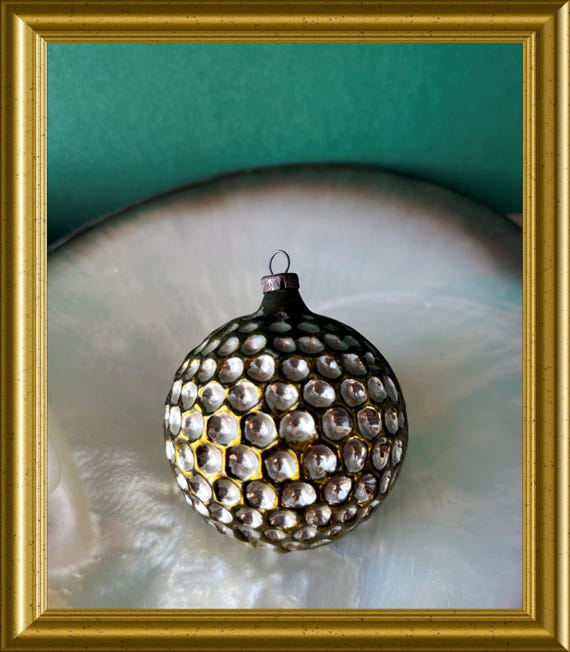 Vintage glass christmas bauble, ball, ornament