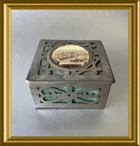Antique small box / stamp box – Liège World's Fair 1905