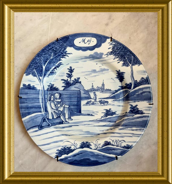 Vintage Delft Westraven plate: month May