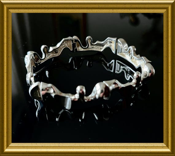 Vintage Finnish silver Lapponia bracelet: Cetus, 1982, Björn Weckström