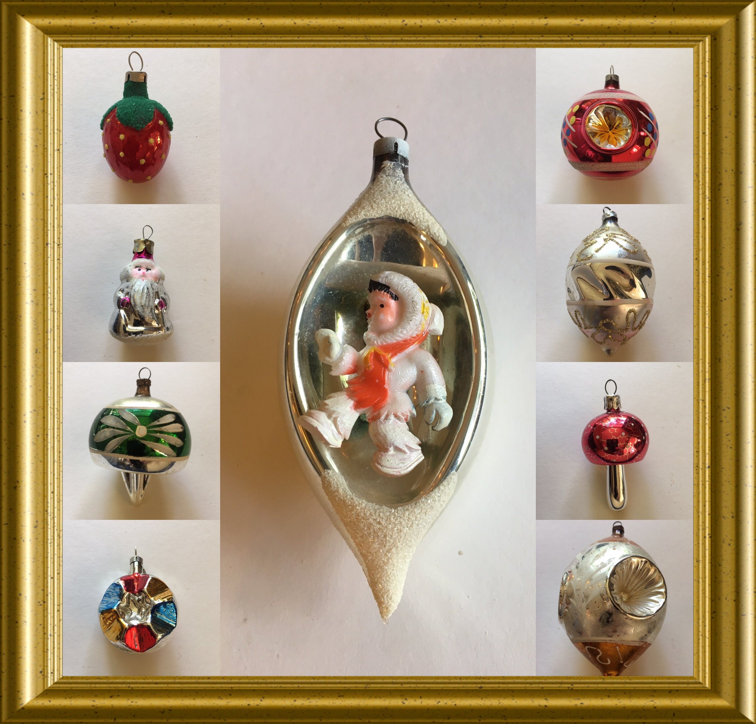 Vintage glass christmas ornament