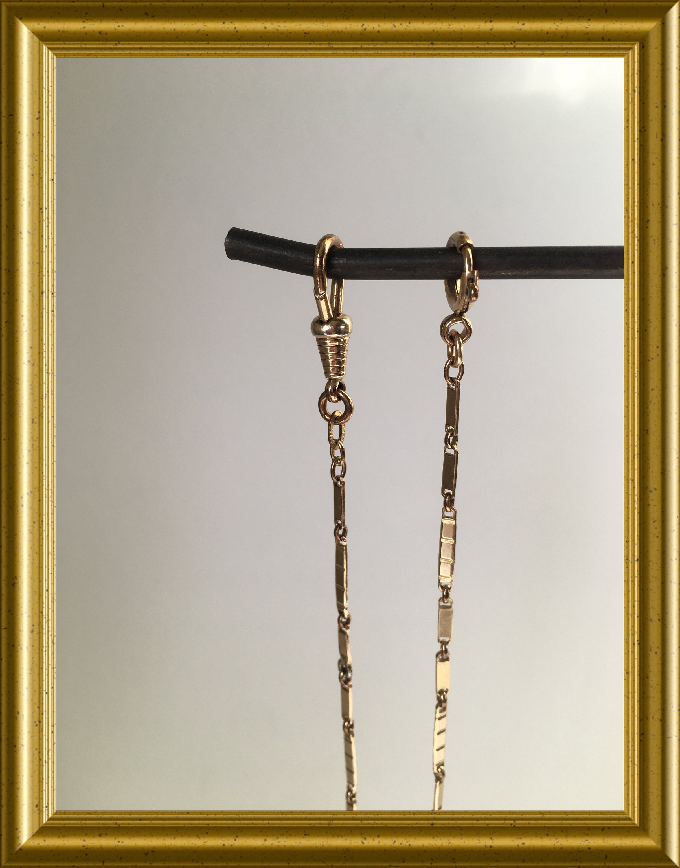 Vintage gold plated pocket watch chain Kollmar & Jourdan, Pforzheim