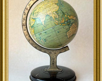 イギリス アンティーク 地球儀 アンティーク英国製ブリキ地球儀：Reliable Series England - Etsy 日本