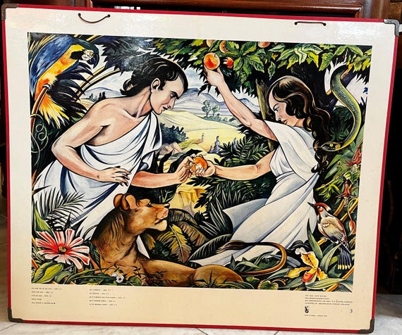 Local pick-up in Gouda only: Old school poster no. 3 Fall of man