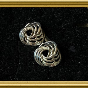 Orecchini in argento vintage, clip
