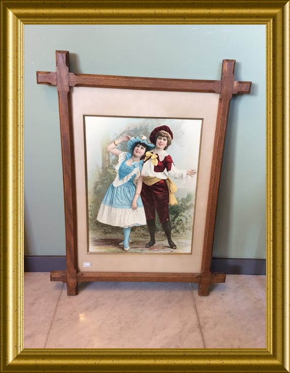 Local pick-up in Gouda only: antique frame with lithograph