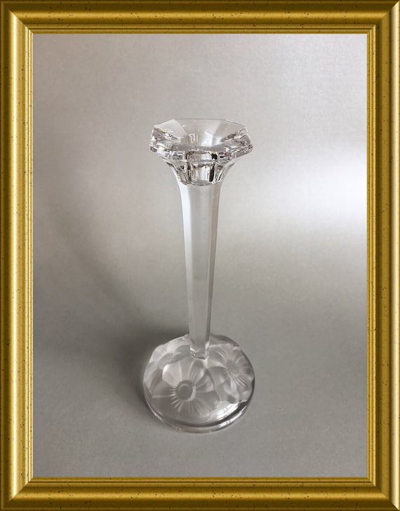 Lovely vintage candle holder with flowers