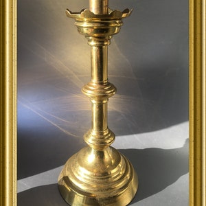 Antique brass candle holder, candlestick