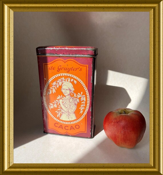 Vintage Dutch de Gruyter cocoa tin box