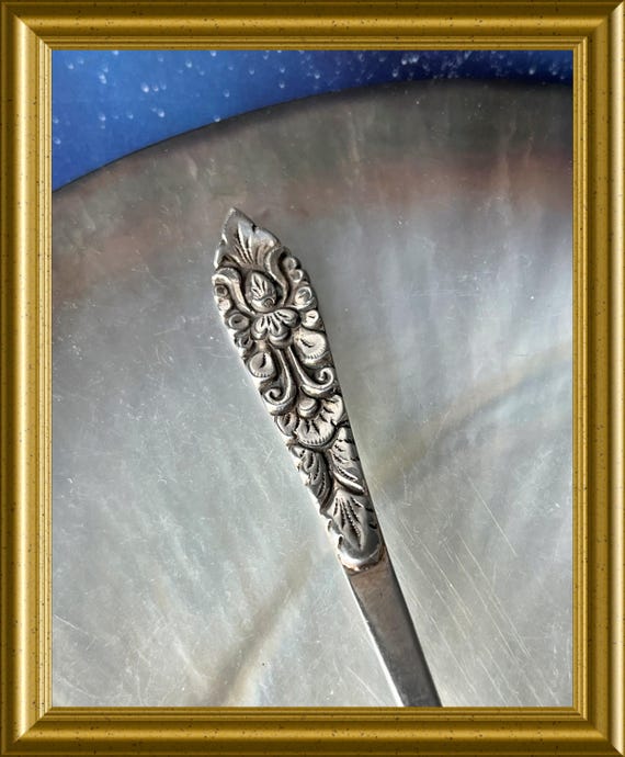 Vintage yogya silver tea spoon, indonesian silver