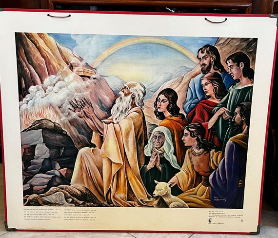 Local pick-up in Gouda only: Old school poster no. 8 Noah's sacrifice