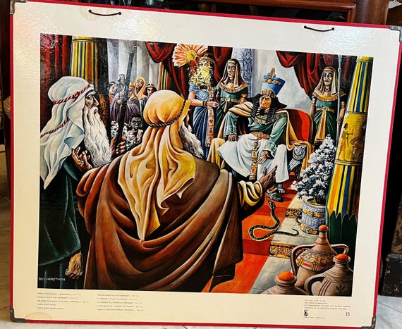 Local pick-up in Gouda only: Old School Poster No. 15 Moses before Pharaoh