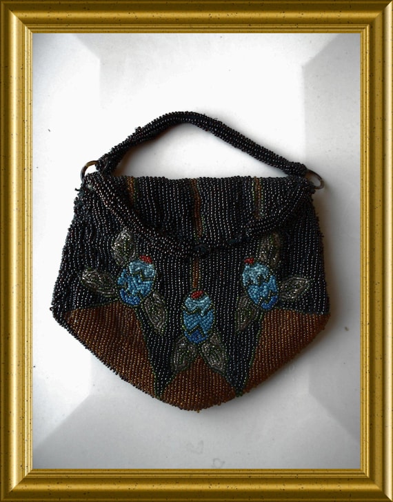 Art deco beaded purse / handbag