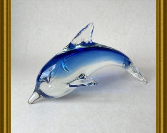 Cristal D'arques Vintage French Clear & Cobalt Blue Lead Crystal