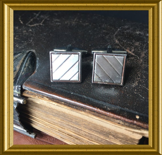 Vintage square cuff links