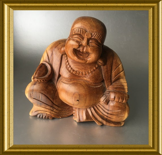 Vintage wooden figurine: buddha