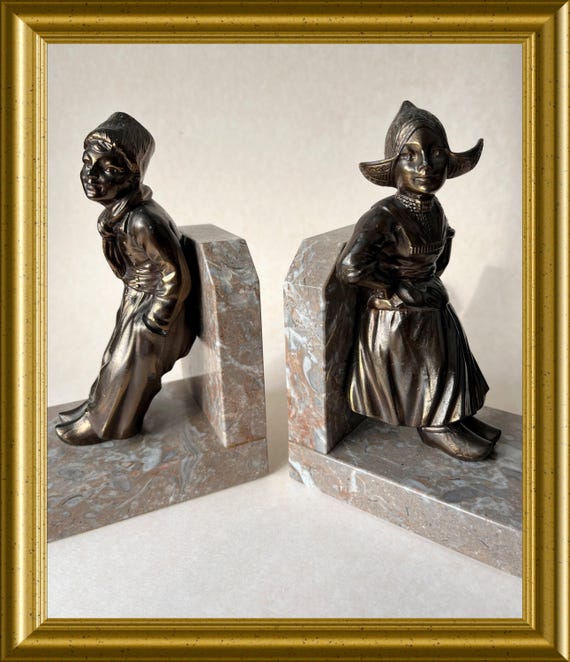 Set of bookends: traditional costume